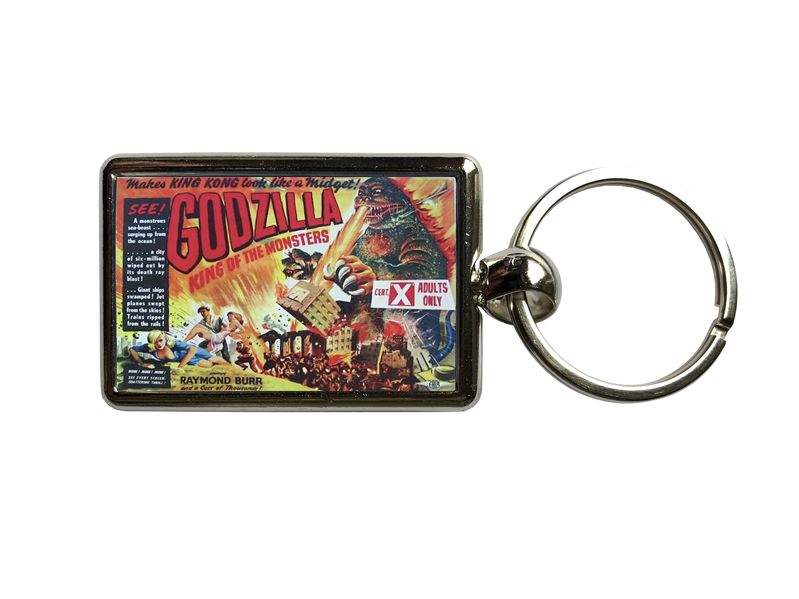 Super Universe Godzilla King of the Monsters Classic Movie Poster Metal Keyring 3 x 4.5 cm