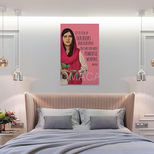 Miniatura 8 de RCIDOS Póster de Malala Yousafzai con cita artística de Malala Yousafzai (14) pósteres e impresiones de pintura en lienzo para decoración de sala de