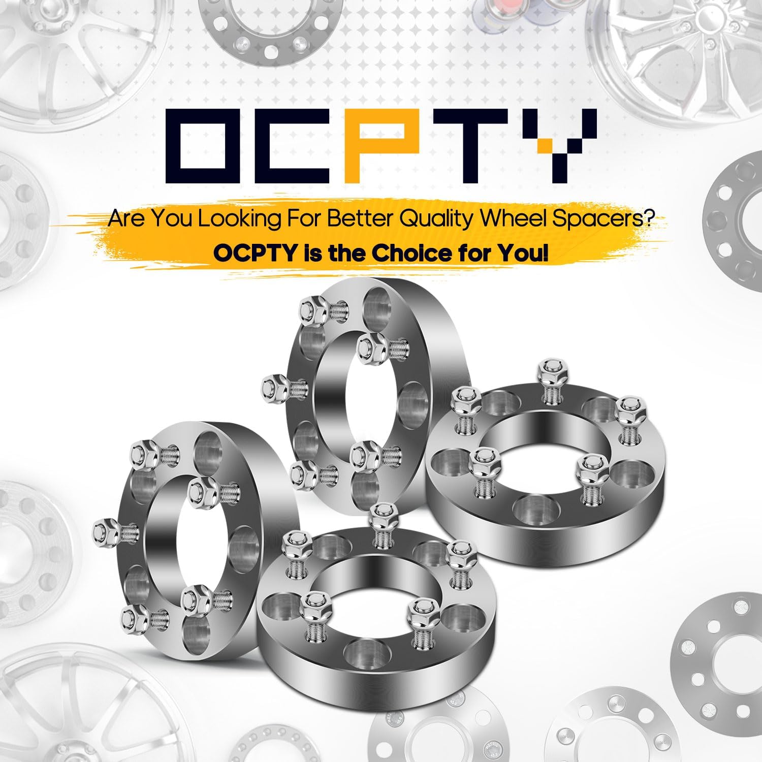 OCPTY 5 Lug 5x4.75 to 5x4.5 Wheel Adapters 1.25" 5x120.65mm to 5x114.3mm 12x1.5 fits for Camaro for Corvette for S10 Blazer for Sonoma(Rear,2WD)(NOT FIT Stock Rims) Wheel Spacers adapters 4PCS