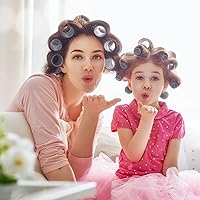 Vista 6 de Acejoz Rulos para el Cabello, 12 Piezas Rulos Grandes de Autoagarre para el Cabello con 12 Piezas Pinzas de Pico de Pato de Acero Inoxidable