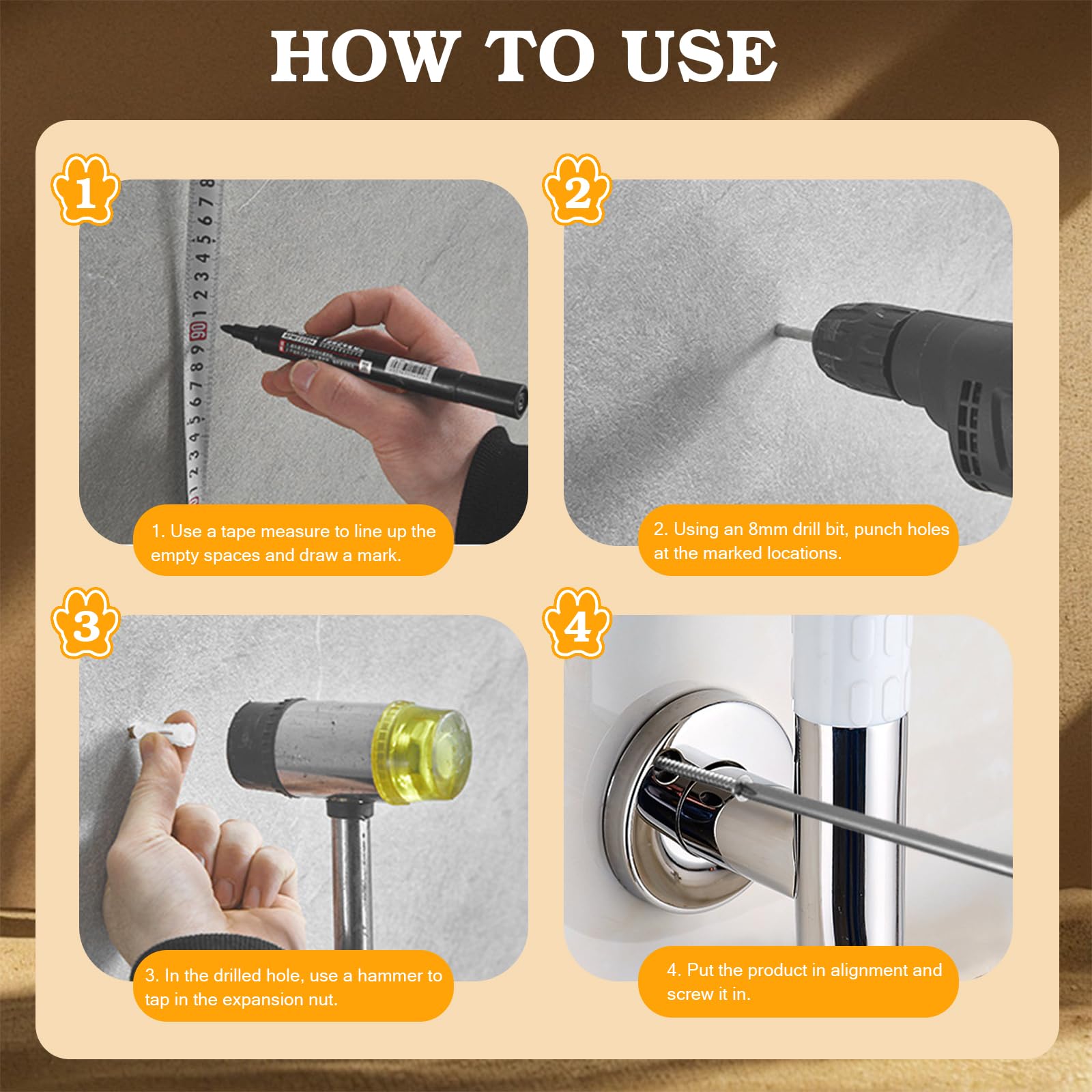 Barre d'appui de douche - En acier inoxydable - 70 x 50 cm - Poignées en forme de L - Angle vertical - Rails de sécurité - Main courante d'angle murale antidérapante - Pour personnes âgées, handicap