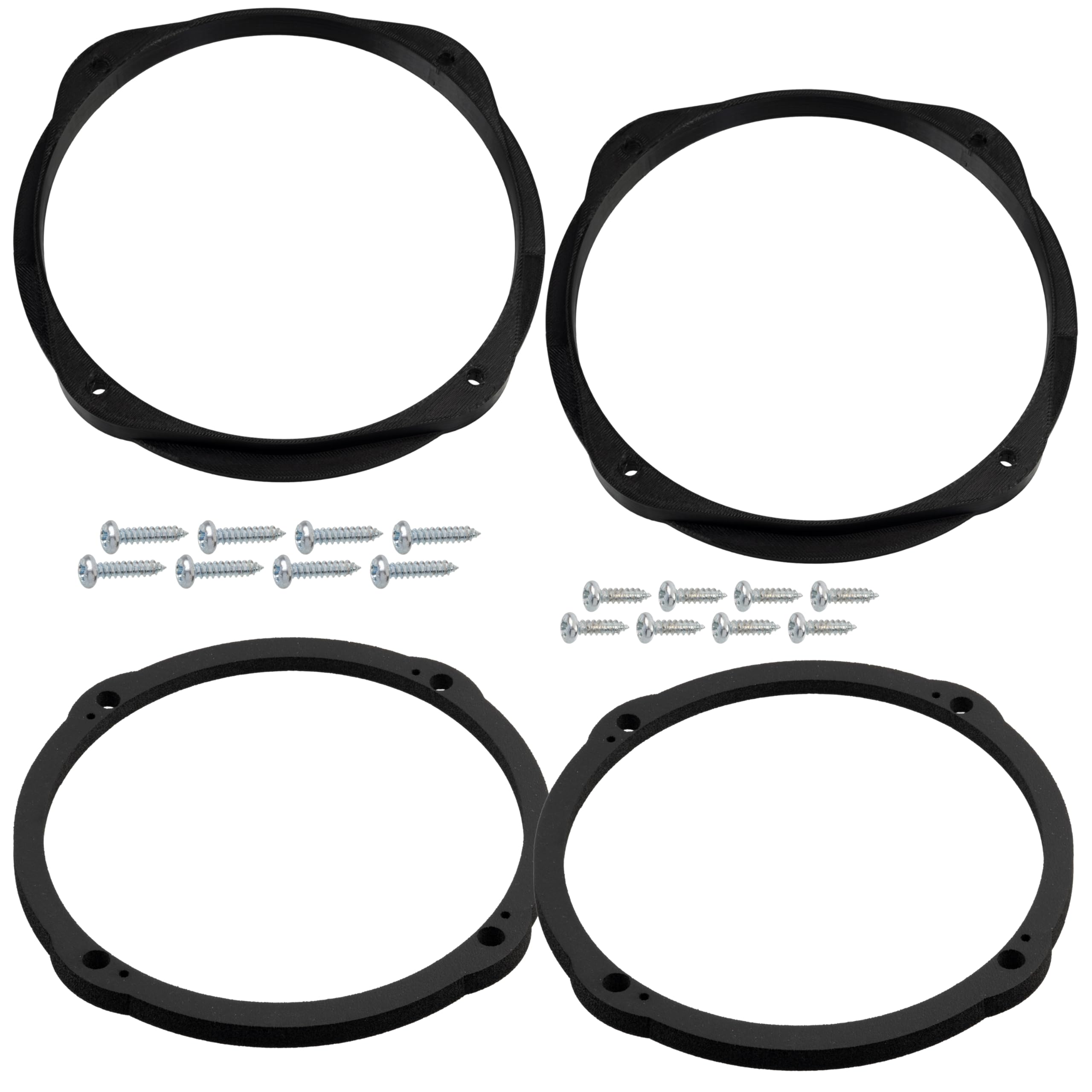 AERZETIX - Kit de 2 adaptadores/Soportes para Altavoces Ø165mm | Puertas Delanteras | Compatible con Audi A6 4F, C6