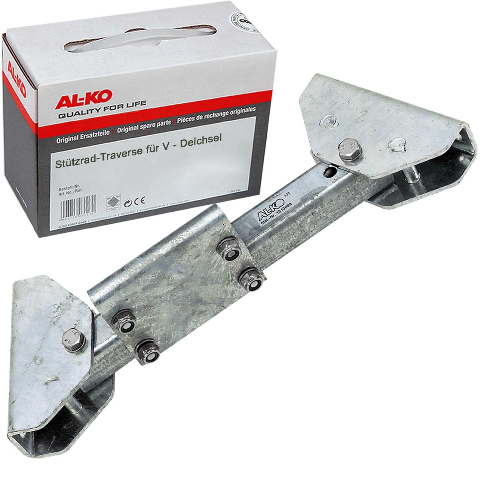 Alko Stützrad Traverse 300kg V-Deichsel 440-460mm Zug-Verbindung Anhänger 3 | 1212992, Stützrad + halter