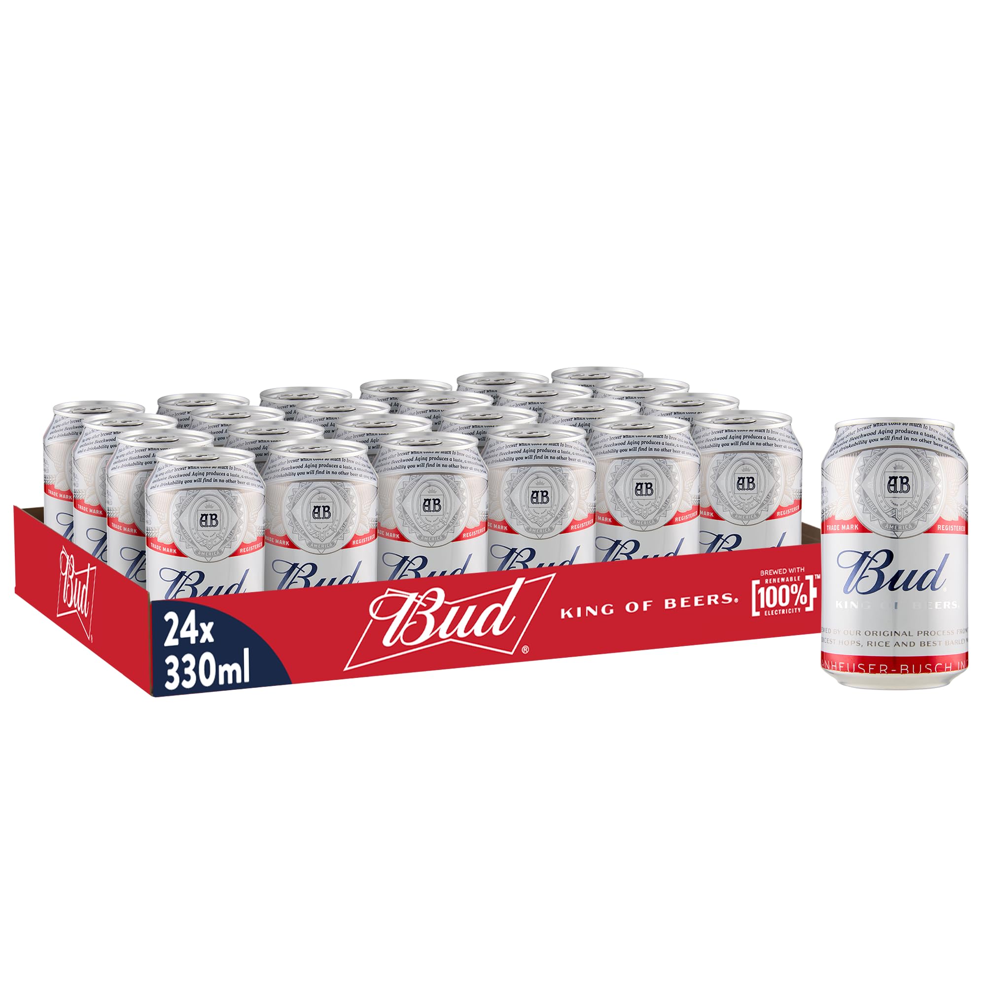 Bud, Birra lattina - Pacco da 24x33cl