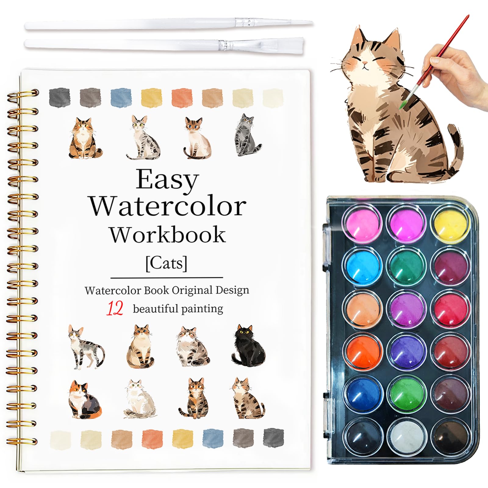 Easy Watercolor Workbook for Beginners - Flower Painting -21