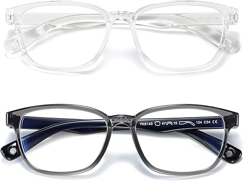 Miniatura 1 de AHXLL Paquete de 2 lentes de bloqueo de luz azul para niños, antifatiga ocular y protección UV, gafas de teléfono para juegos de computadora para