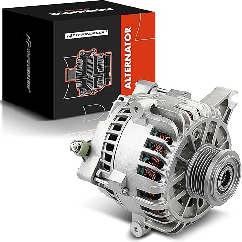 Miniatura 1 de A-Premium Alternador compatible con Ford Expedition 2005-2006 y Lincoln Navigator 2005-2006, V8 5.4L, polea de 135Amp 12V 6 ranuras en sentido