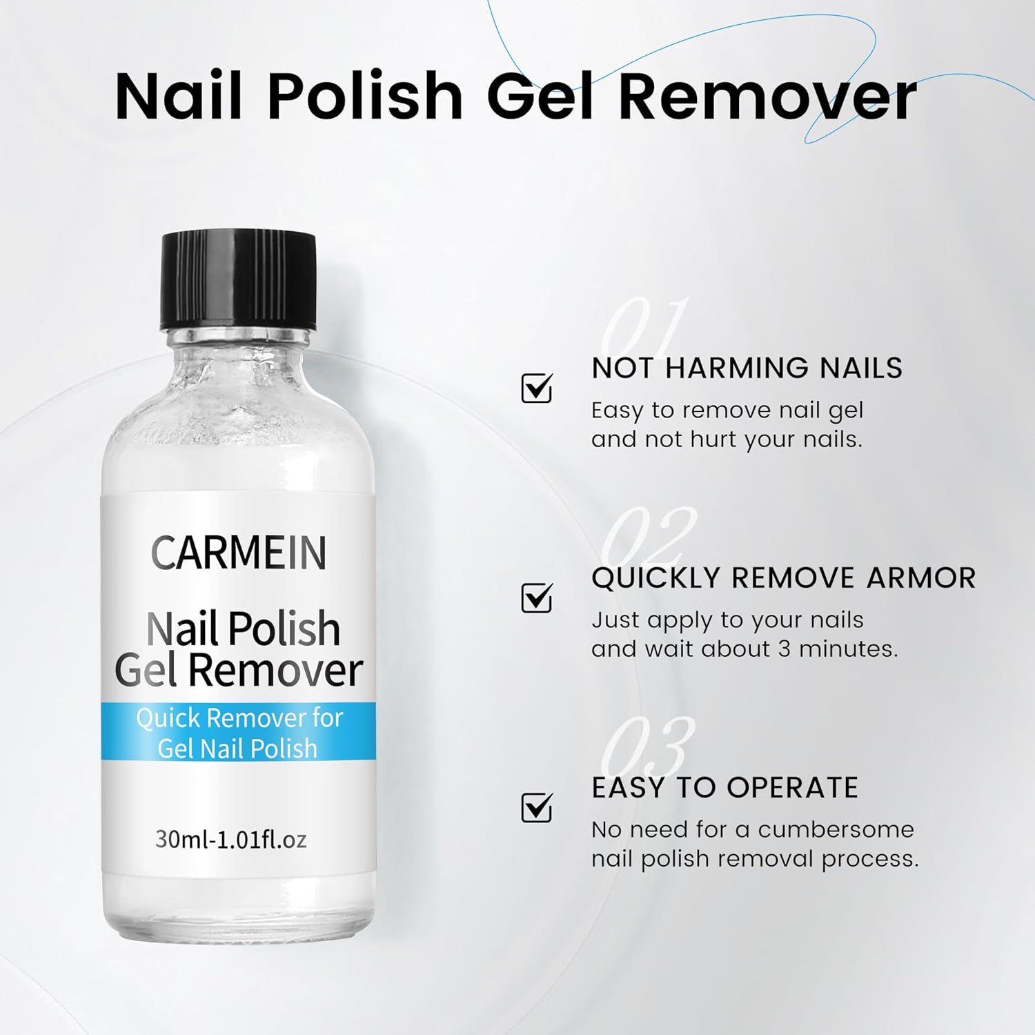30ml Professional Gel Nail Polish Remover - Fast Acting Quickly Dissolve Soak Off Gel Effective Nail Gel Remover for Home Salon Use