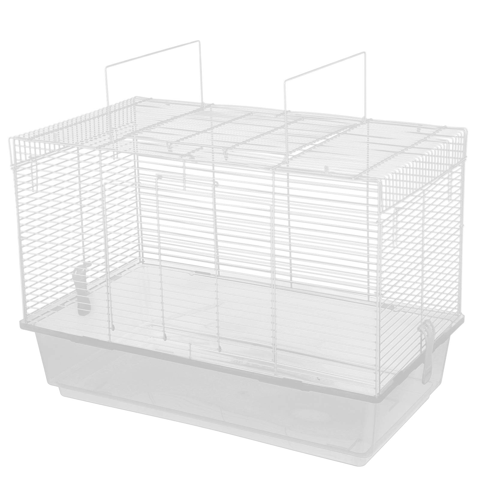 Hidyliu Gabbia Durevole per Piccoli Animali per Criceti, Conigli e Gatti - Ampio Spazio con Doppie Porte, Assemblaggio Fai-da-te, Base in Plastica Ad Alta Trasparenza (Grande)