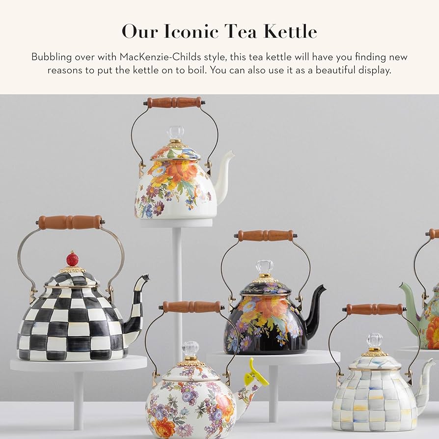 Amazon | MACKENZIE-CHILDS エナメルティーケトル、コンロ用
