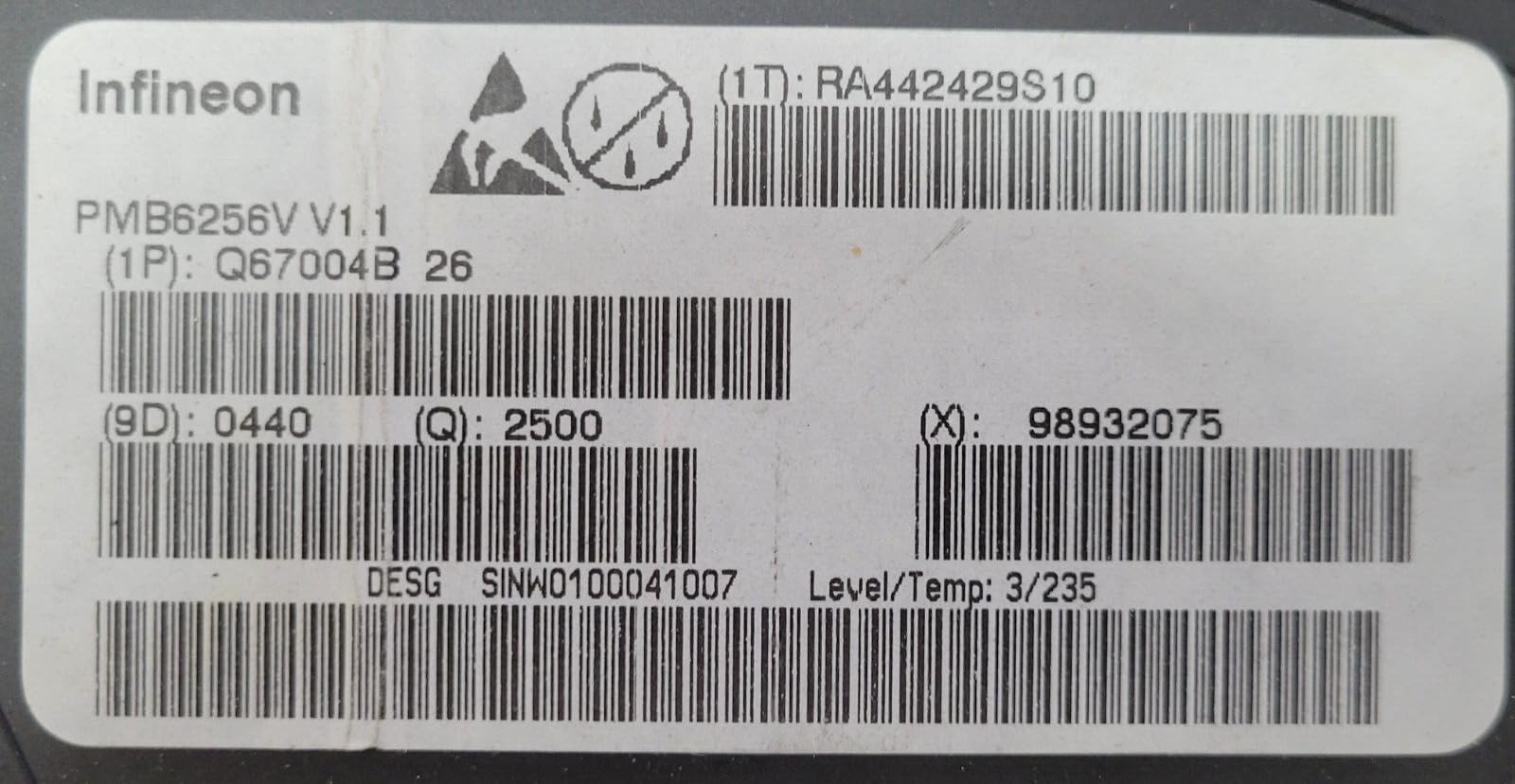(1 PC) PMB6256VV1.1 INFINEON