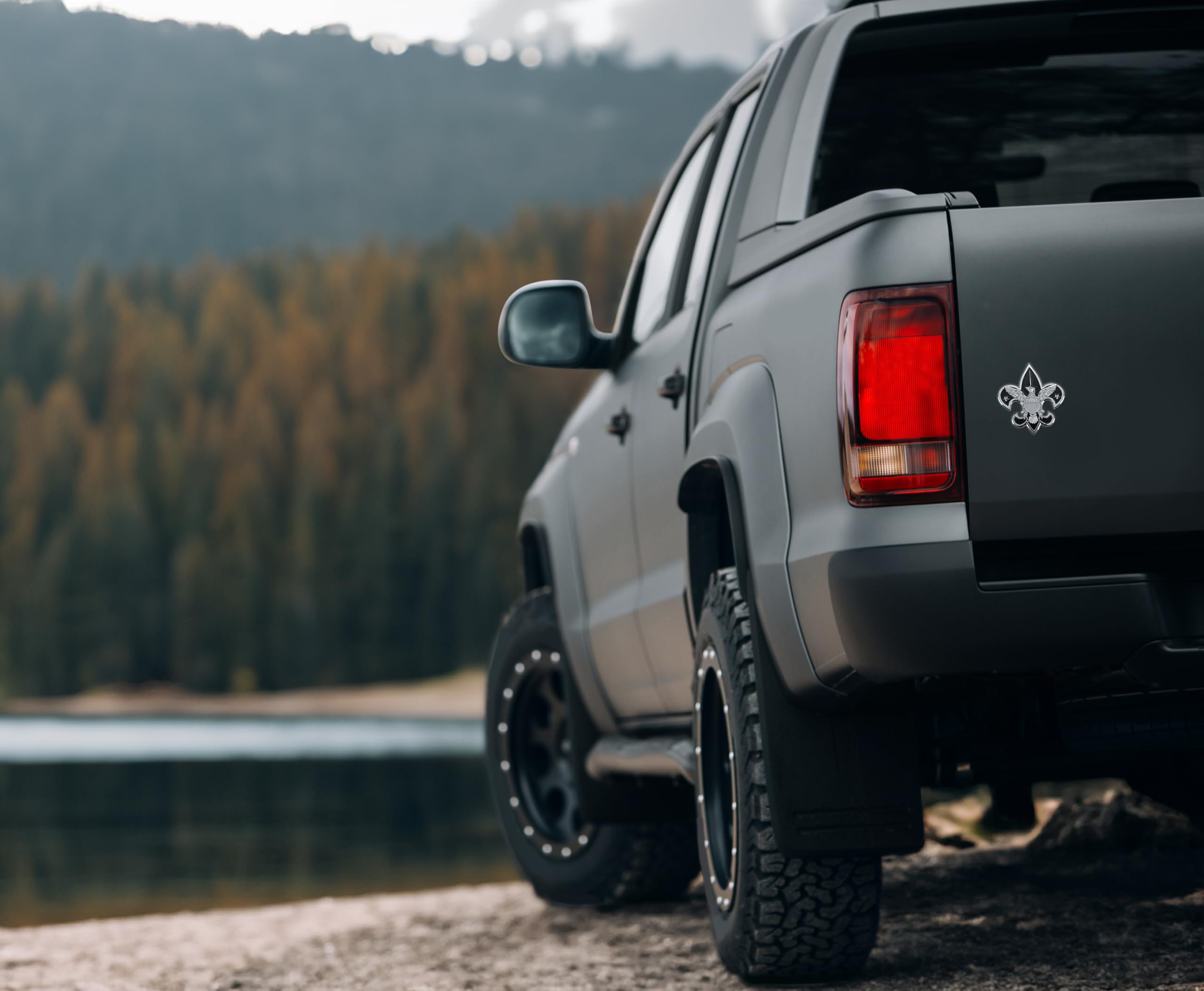 Elektroplate Officially Licensed Boy Scouts of America Chrome and Black All Metal Emblem for Cars, Trucks, and All Auto | Universal Fit | Weatherproof