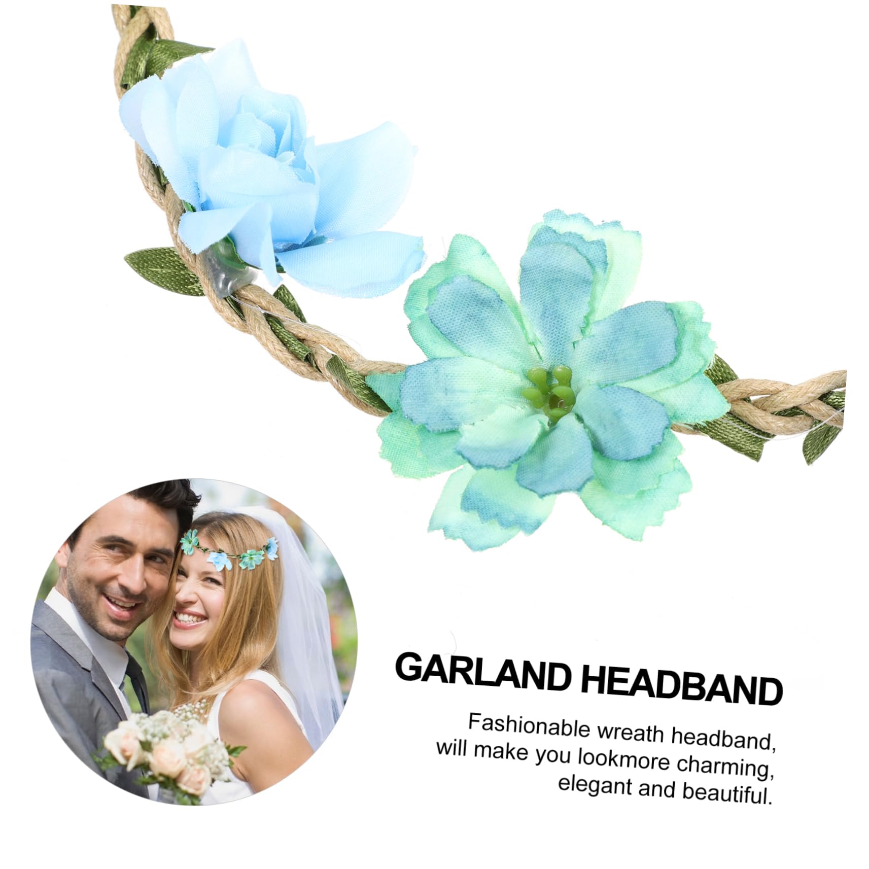 Abaodam 12stücke Blumen Haarband Teilig Braut Floral Kranz Kopfschmuck Elastisches Design Für Damen Für Hochzeiten Festivals Und Fotoshootings