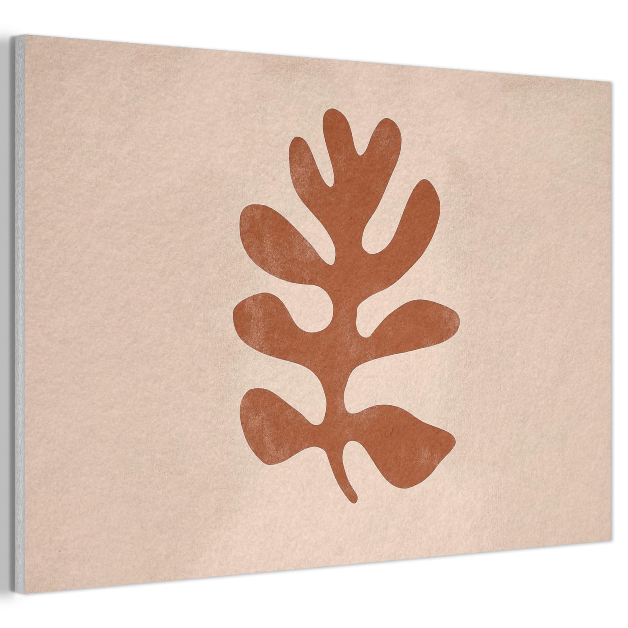MuchoWow© Felt Panel 90x60 cm Room Style Piece Wallfillers Visual Display Decoration Wall Art Leaf - Abstract - Brown