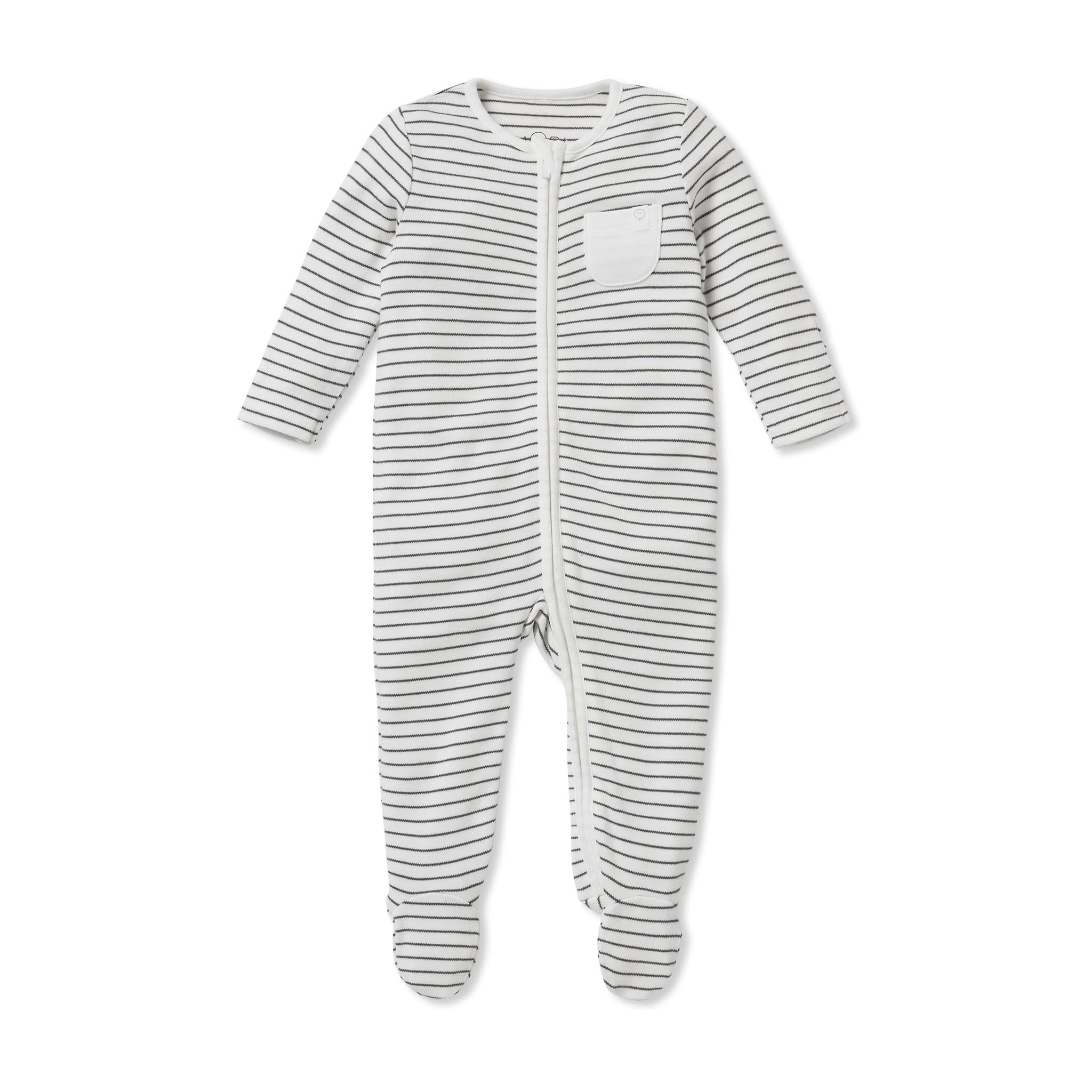 MORI Baby Unisex Clever Pajamas with Two Way Zip - Comfort Breathable Jumpsuit Footed Nightwear for Toddler Boys and Girls