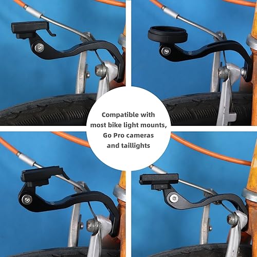 Miniatura 7 de Soporte de montaje de luz exterior para bicicleta compatible con Bromp ton plegable Bicicletas de carretera, soporte de bicicleta de carretera,