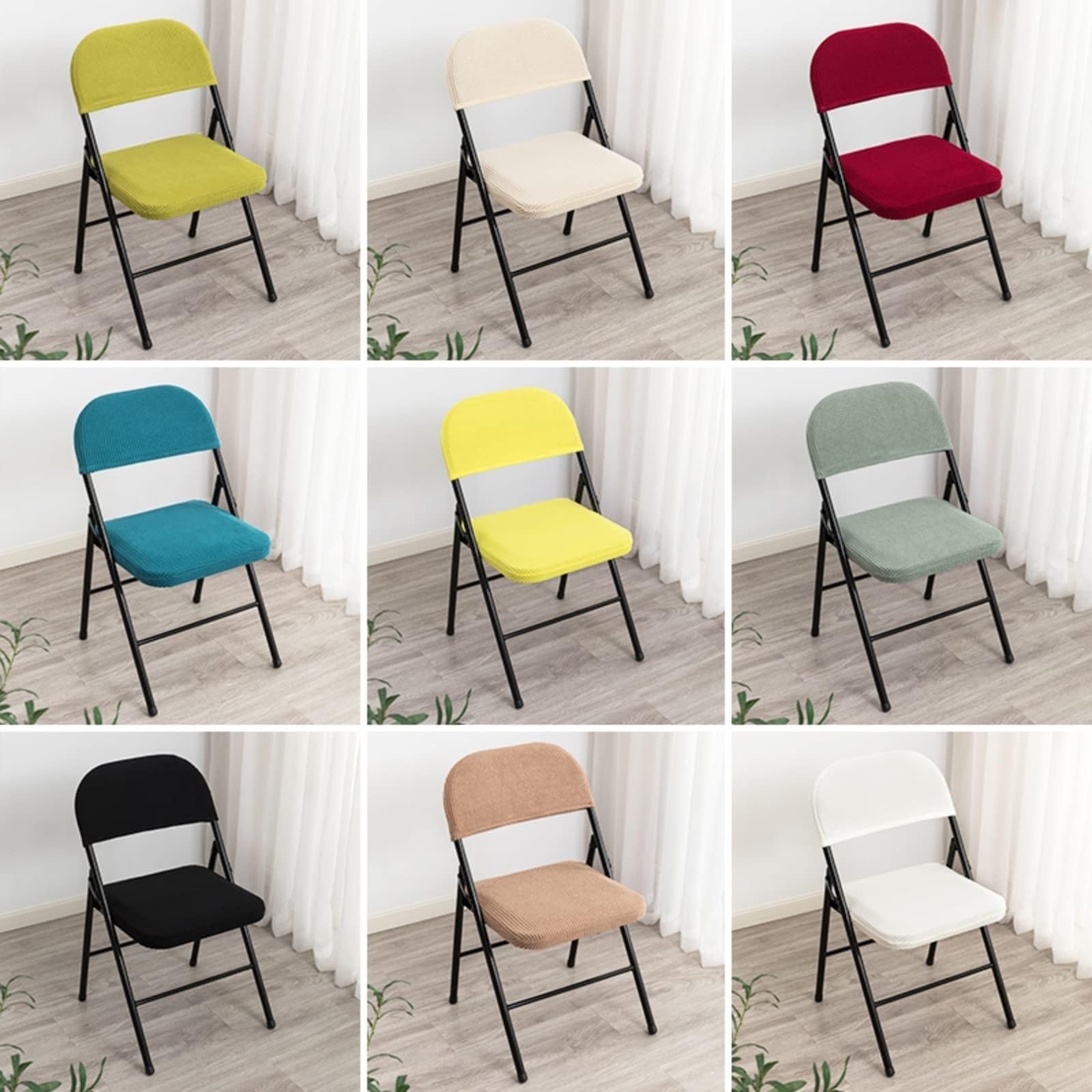 Set di 2 coprisedia elastici per sala da pranzo e ufficio, per decorare la casa, riunioni ed eventi, universali, facili da installare, 15,6 pezzi