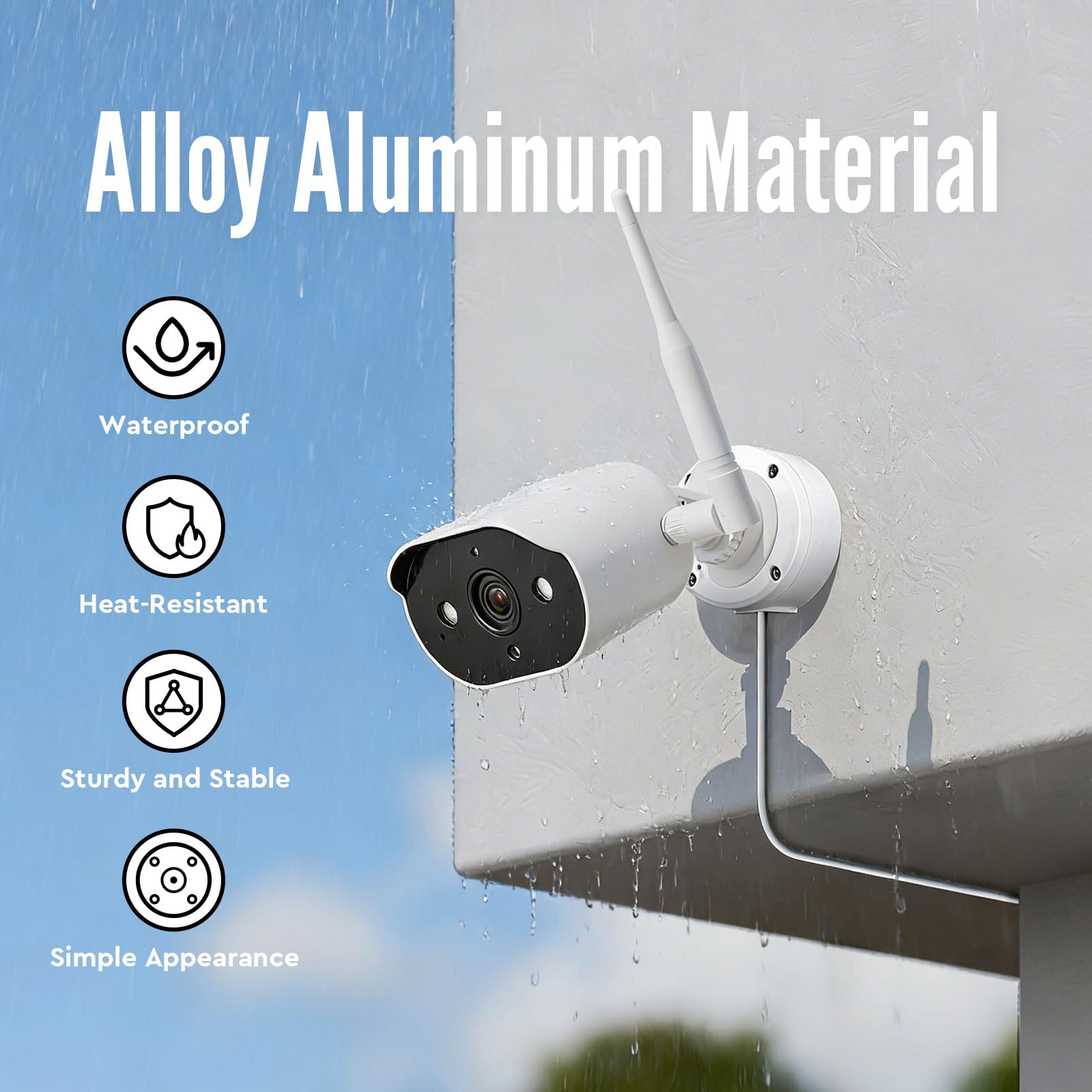 EFUTURETIME 4 Scatole di Giunzione in Alluminio per Telecamera, Universali Scatola di Montaggio da Camera Impermeabile per Bullet e Dome, Scatola Derivazione Nascondere Cavi per Interno Esterno - 3