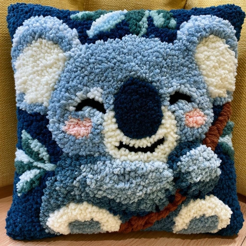 Taxpy D Iy Latch Hook Pillow Kit Koala 17X17 Inch
