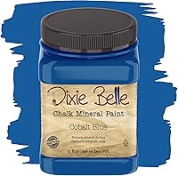 Vista 210 de Dixie Belle Paint Company - Pintura con acabado de tiza para muebles, color blanco lino (Drop Cloth), 8 fl oz, pintura mineral color blanco lino mate