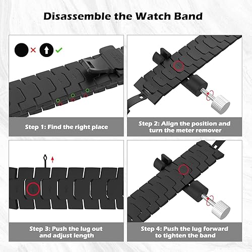 Miniatura 6 de MoKo Metal Strap Compatible with Apple Watch Ultra2 Ultra 49mm Series 987654321SE 454442mm, Adjustable Watch Band Stainless Steel Wristband with