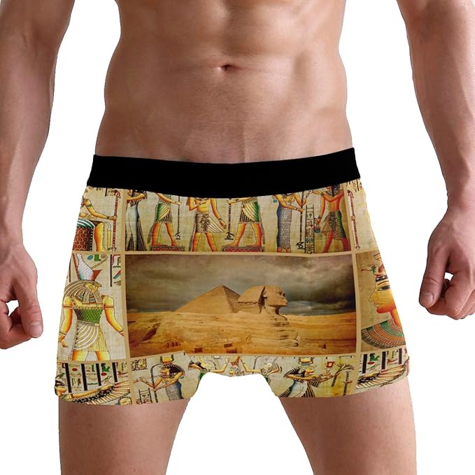 PUXUQU Mens Boxers Shorts Ancient Ethnic Egyptian Egypt Boxer Briefs