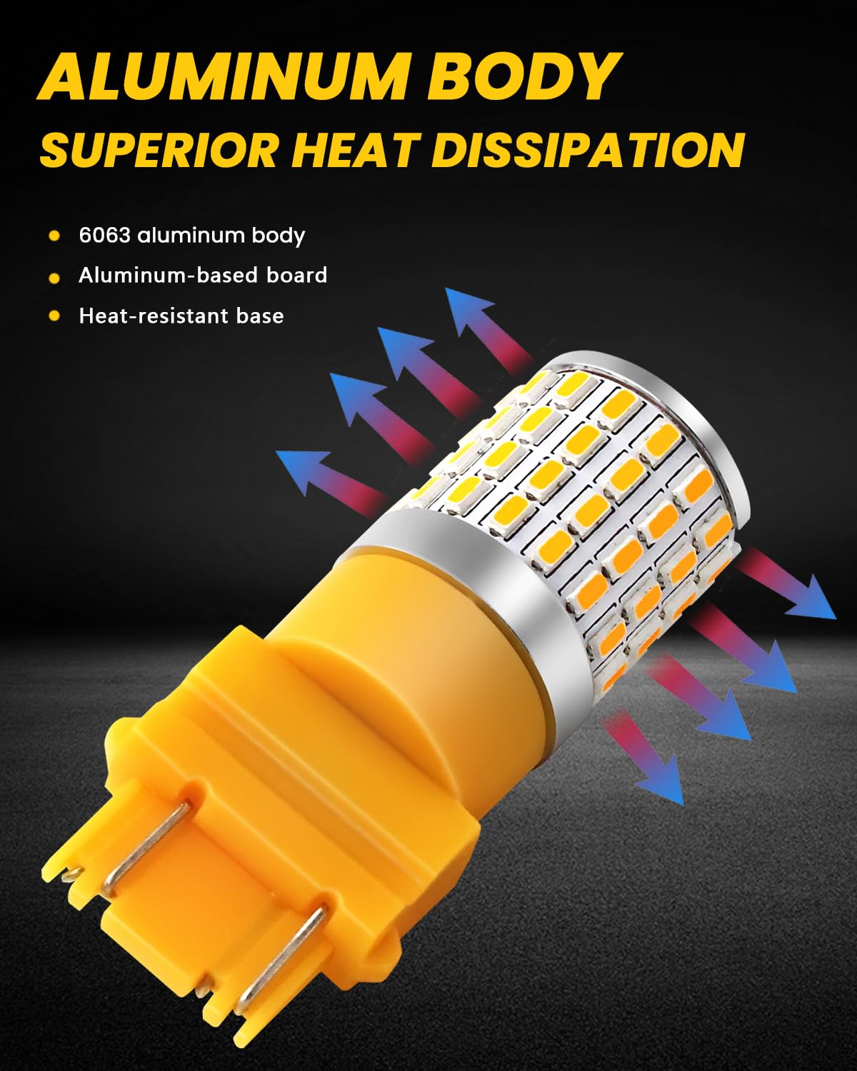 Amazon.com: PHINLION 3157 LED Bulb Amber Yellow, Super Bright 3156