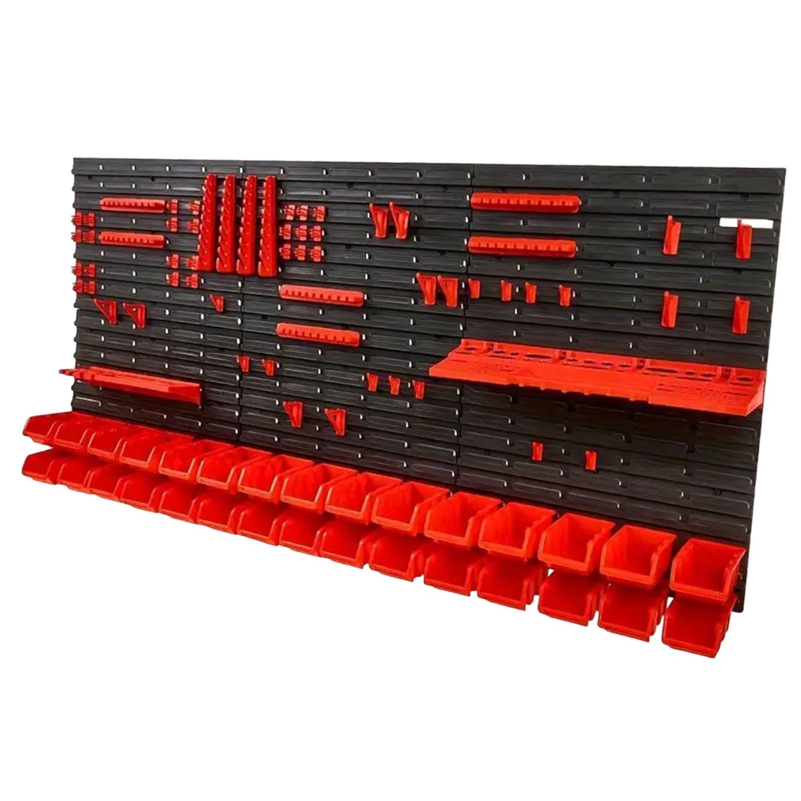 Wall Mounted Tool Organizer Set (96 Pieces) - 6 Large Panels &amp; 90 Storage Bins for Garage, Workshop, Craft Room