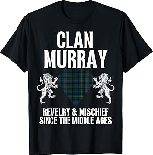 Murray Clan Scottish Name Coat Of Arms Tartan Family Party T-Shirt