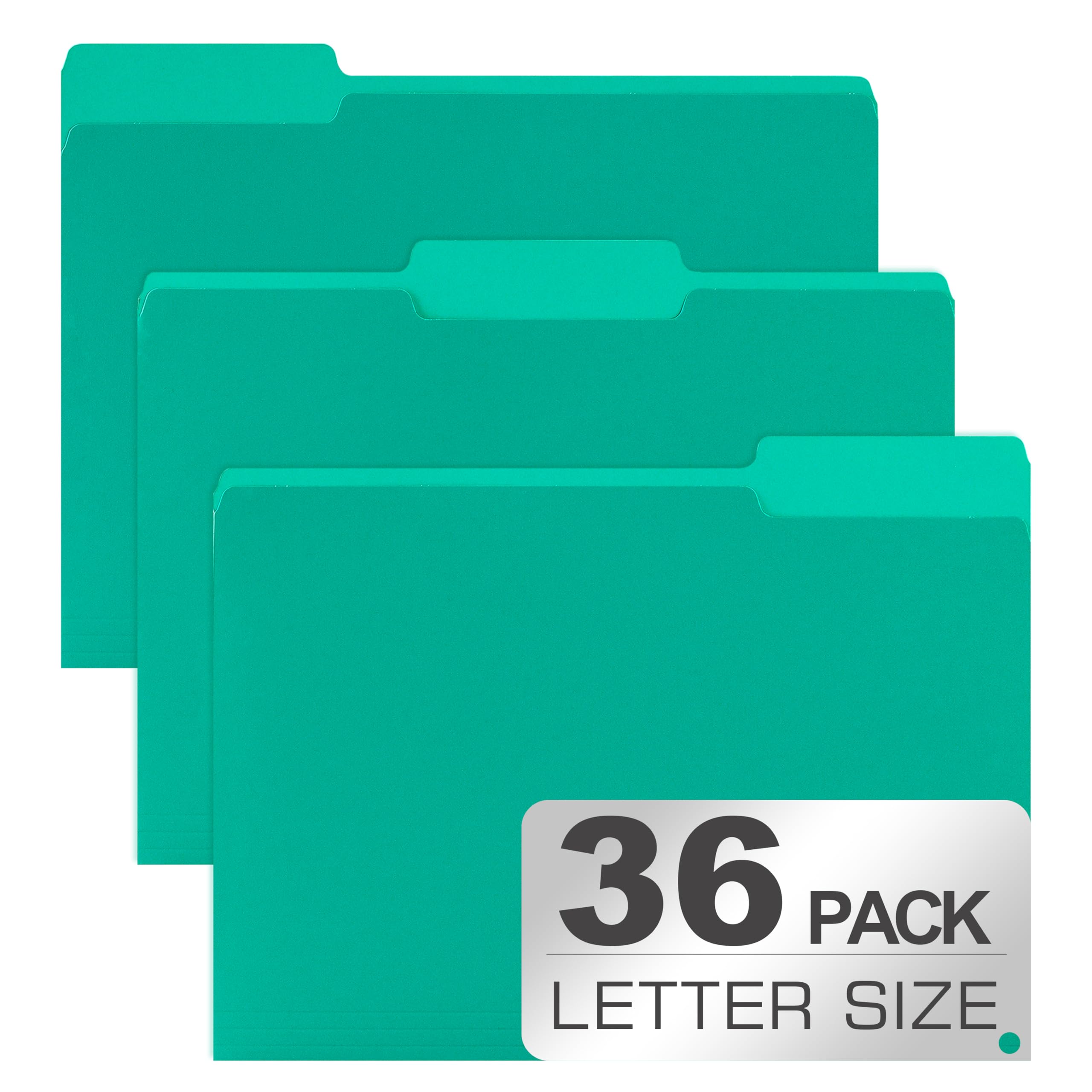 36 Packs Colored File Folders,1/3 Cut Tabs File Folder,Bright Green File Folders,Manila File Folders,Two-Tone File Folder for Office School Business