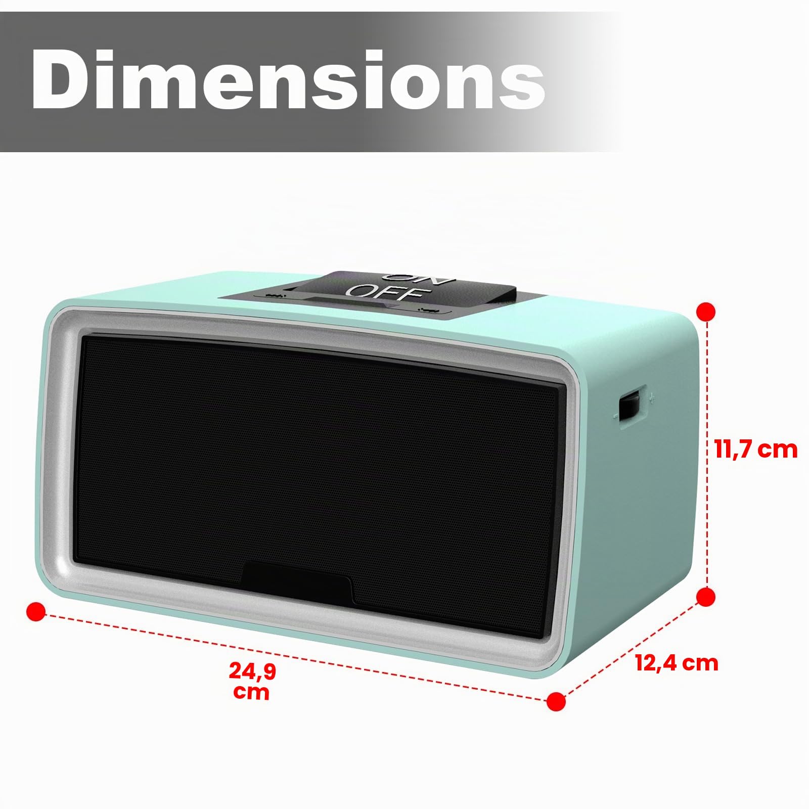 Lecteur Audio Simple pour Seniors Healvaluefit - Lecteur de Livres Audio avec Carte TF 32GB, Gros Boutons MP3 pour Personnes Âgées, Malvoyants, Patients Alzheimer (Bleu)