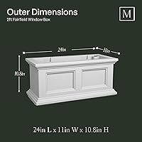 Vista 6 de Mayne Fairfield - Maceta con ventana de 2 pies, con riego automático, resistente a la intemperie para flores, diseño duradero
