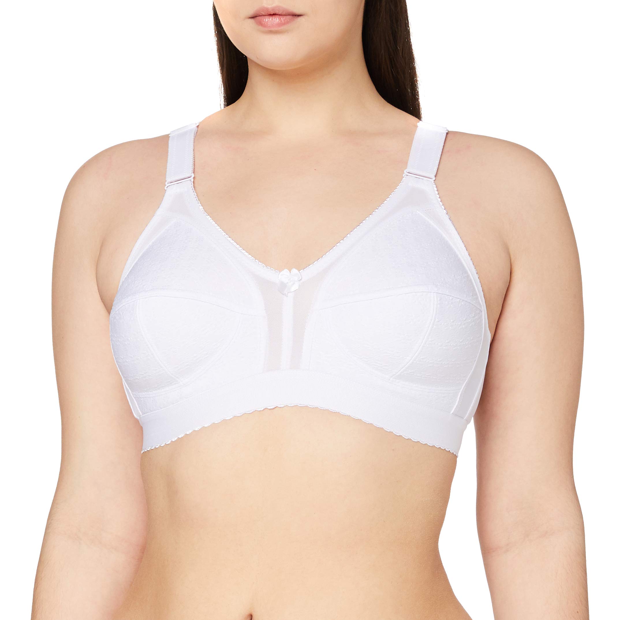 Sassa Women's White - Weiß (Weiß 00100) Jacquard Soft-Cup Bra - White - 44D