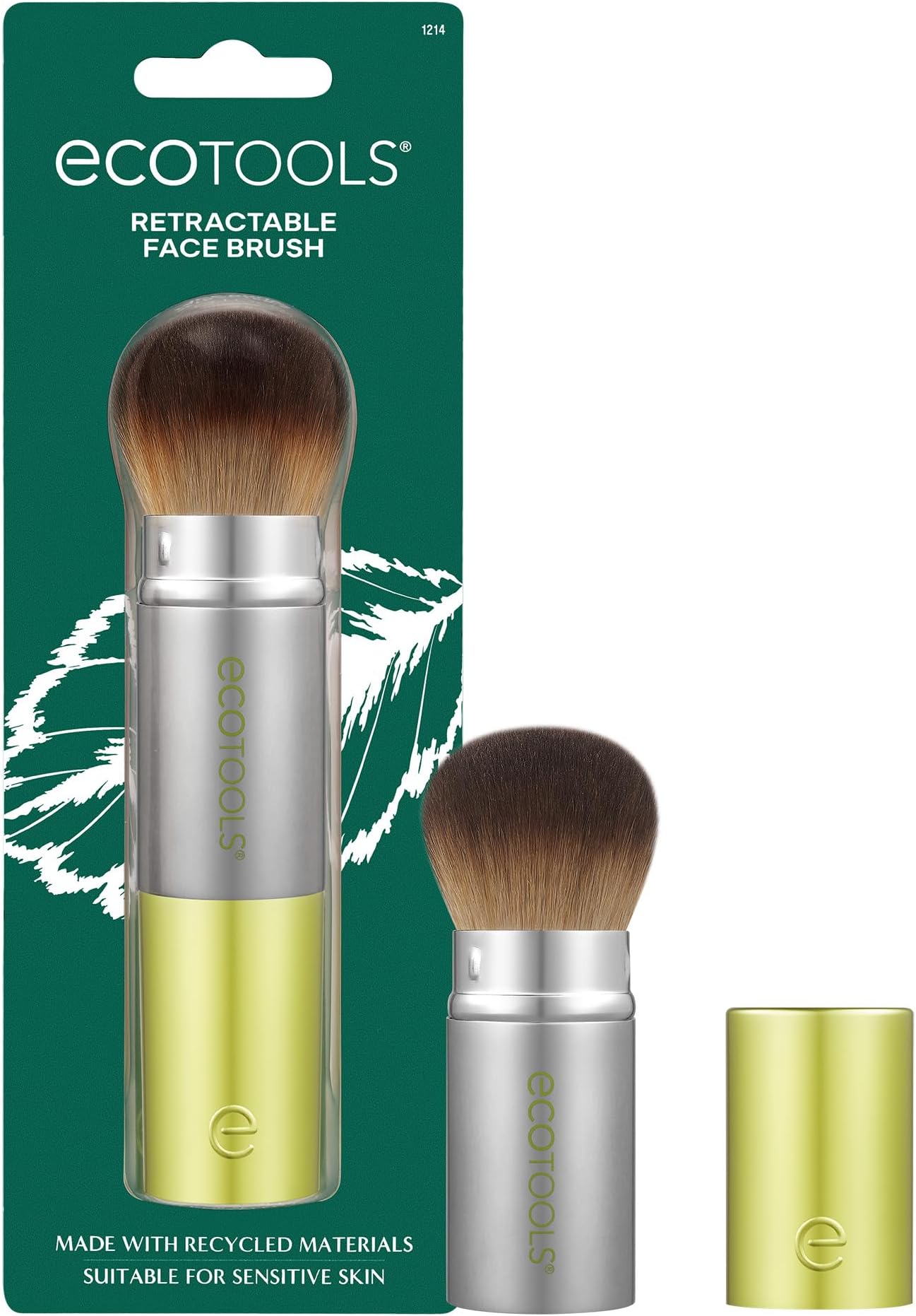 EcoTools Retractable Face Makeup Brush, Kabuki Brush for