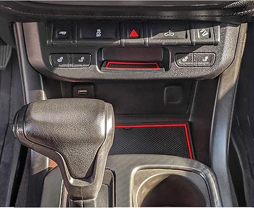 Miniatura 6 de JDMCAR Compatible con Accesorios para Chevy ColoradoGMC Canyon 2015-2022 Juego de Insertos Premium para Portavasos, Consola y Bolsillos de Puerta