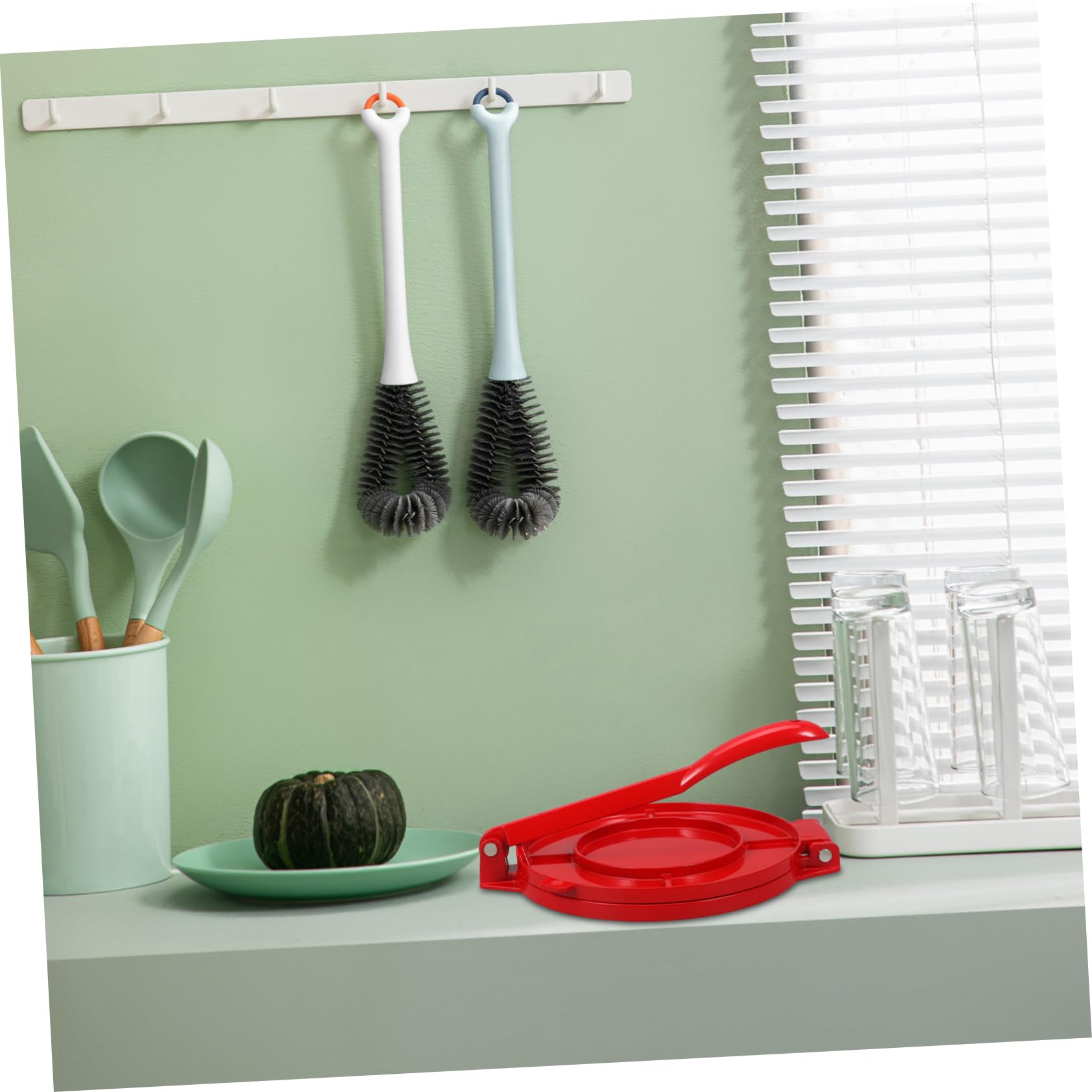 Cabilock Tortilla Press Heavy Duty Aluminum Alloy Kitchen Tool for Flour and Corn Dough Nonstick Design for Easy Release Cleaning for Making Flatbreads and Pancakes