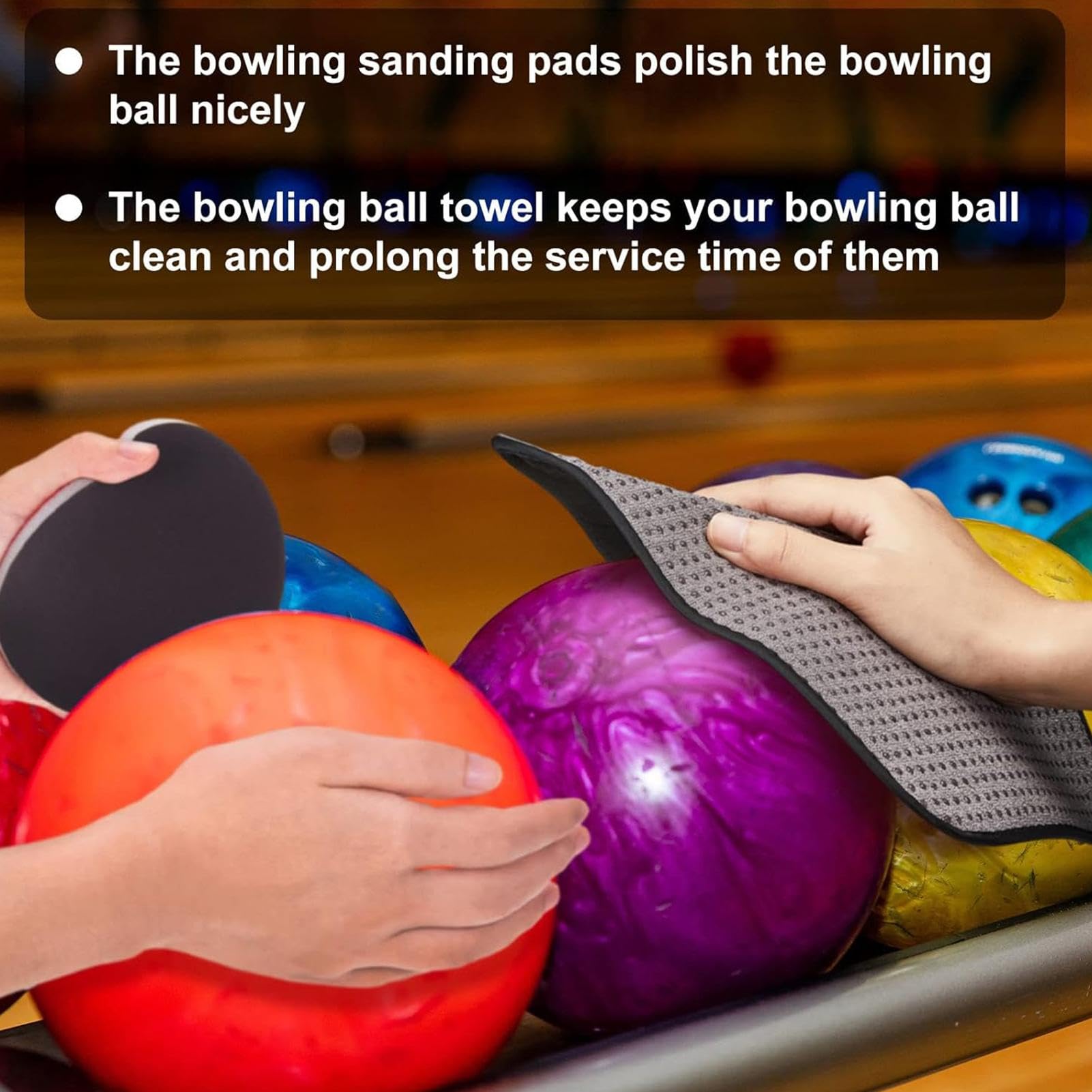 Generisch Bowling Ball Cleaning Kit – Universal Reusable Portable Professional | Dirt Remover Bowling Ball Cleaner,for Daily Training Competitions Festival Event Home Entertainment