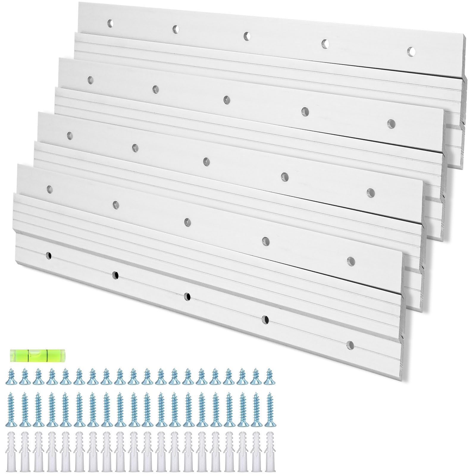 Abrazaderas en Z de aluminio para colgar marcos y cabeceros, kit de 4 pares con tornillos