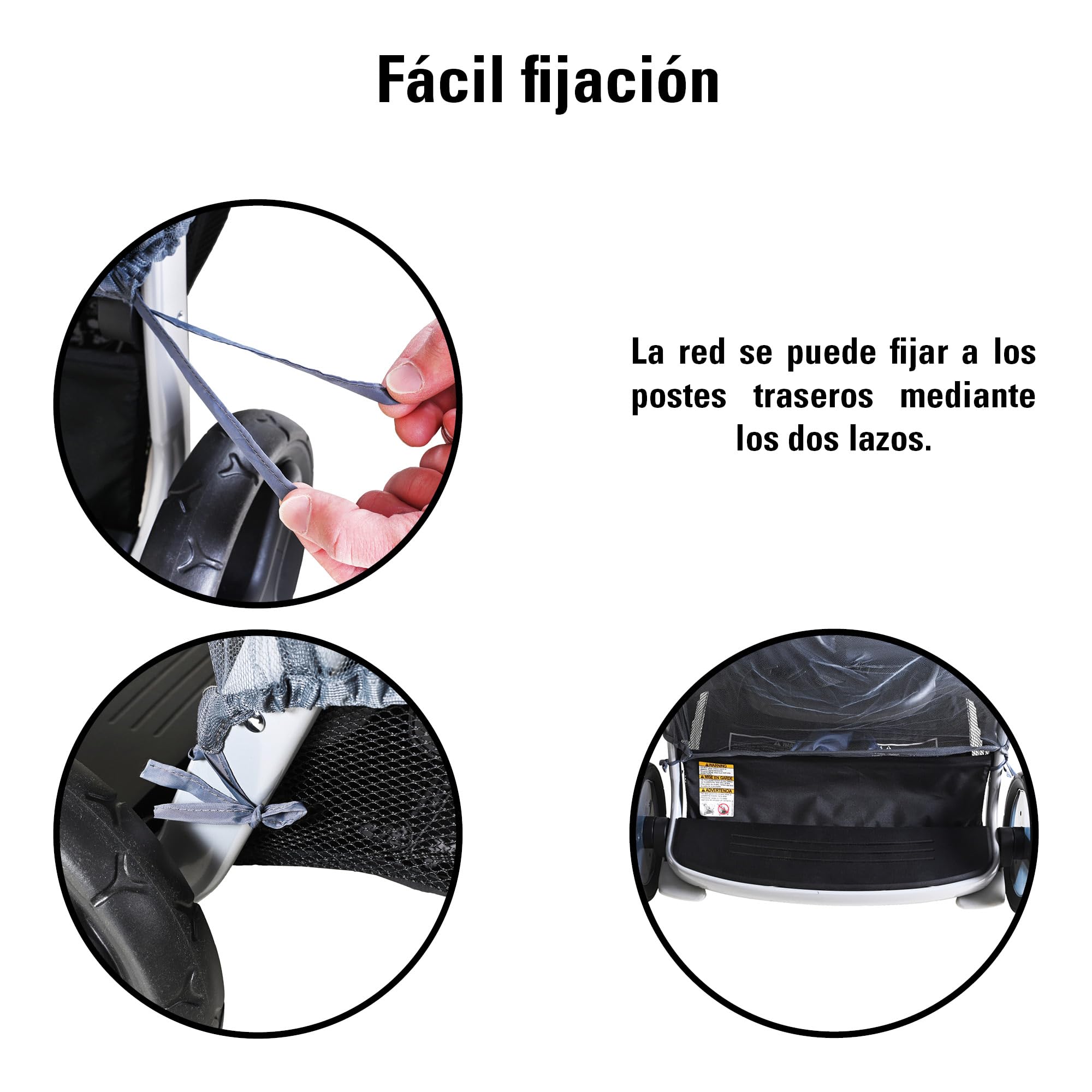 Mosquitera para cochecito XXL – Mosquitera y mosquitera para carritos hermanos y cochecitos grandes – Universal – Mosquitera – Elástico con bolsa