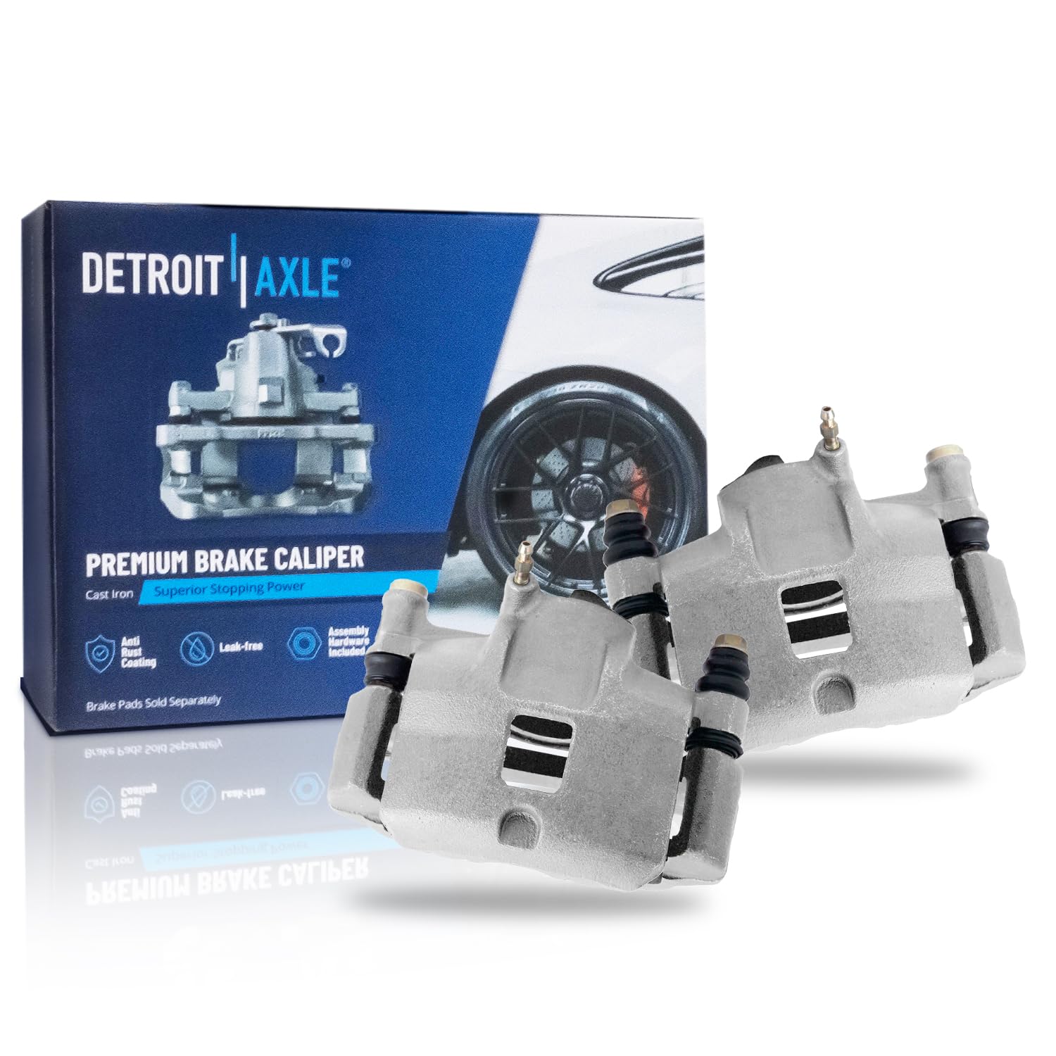 Detroit Axle - 2pc Front Brake Calipers for Ford 89-92 Probe 88-92