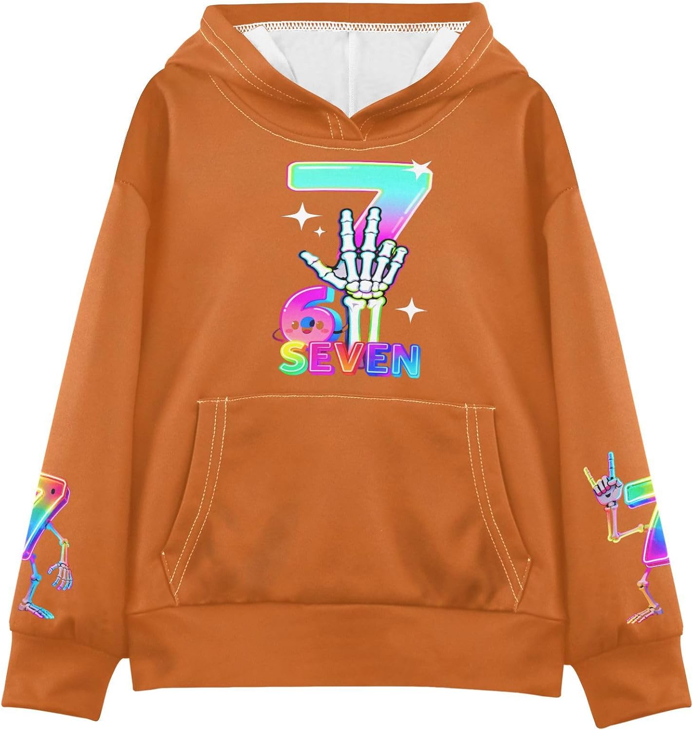 Kids Hoodies Sweatshirt pullover 6 7 Six Seven Meme Funny Graphic Boys and Girls Y2k Red 4T
