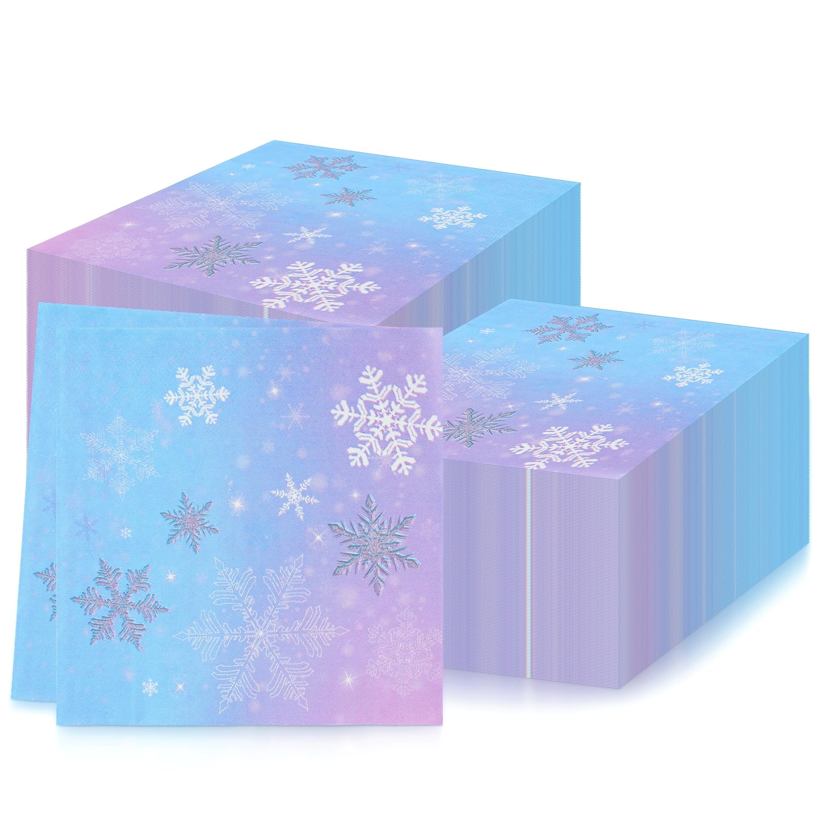 20Pcs Snowflake Serviette Napkins,Snow Paper Napkins,Soft Recycled,Blue Frozen Paper Napkins Tissue for Birthday Table Decorations,Birthday Party,Wedding,Christmas,Baby Showers