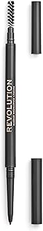 Revolution, Precise Brow Pencil, Double Ended, Ultra-Fine Pencil Tool, Includes Spoolie Brush, Light Brown