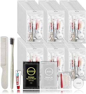 Toiletry Kits Homeless Personal Hygiene Kits for Homeless Care Package Supplies In Bulk, Disposable Travel Size Essential Women Men Toiletries Set for Hotel, Charity,Camping,Travel (40 Pack)