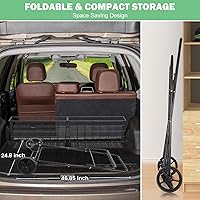 Vista 4 de 【2025𝐍𝐄𝐖】Carrito de compras plegable extra grande de 2 niveles con ruedas, carrito de compras de 400 libras para víveres con 2 cestas extraíbles