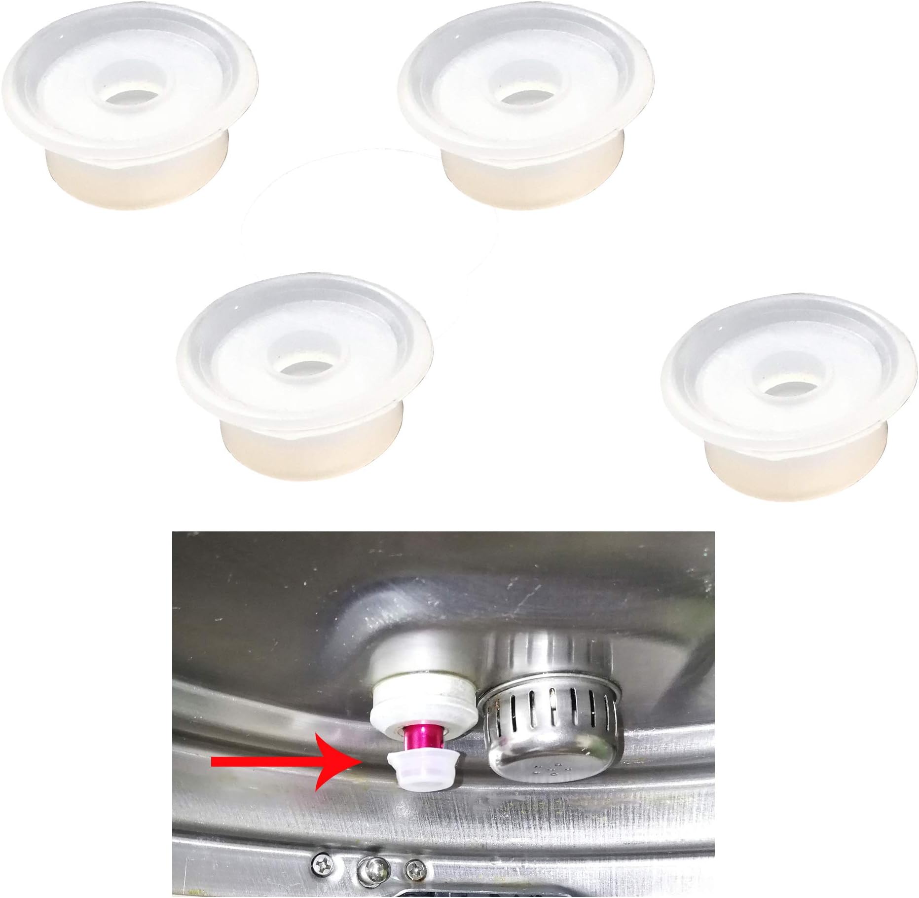 4 Pack Pressure Cooker Replacement Float Valve Gaskets for Instant Pot Duo, Duo Plus, Ultra, LUX 3, 8 Qt, Pressure Cooker Float Sealing Caps
