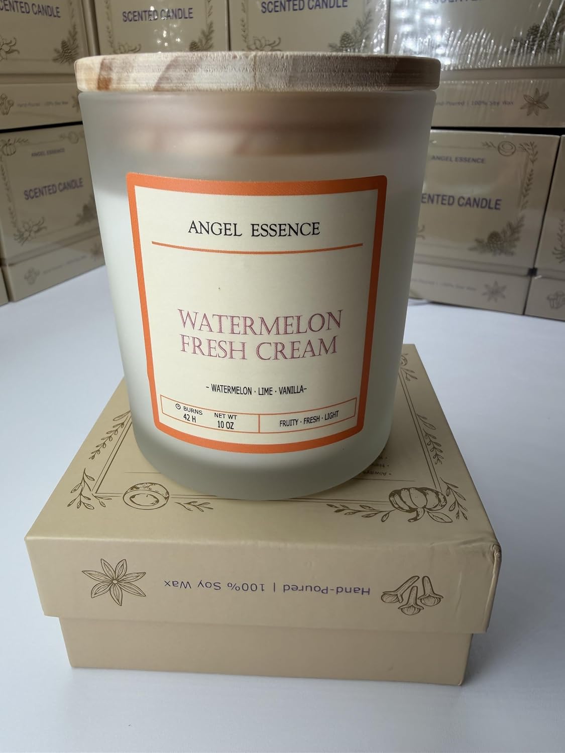 2-Pack Scented Soy Candles 10 oz – Vanilla Comfort + Watermelon Fresh Cream – Hand-Poured – Cozy & Fresh Duo – 42Hr Burn Each – Gift Set for Women