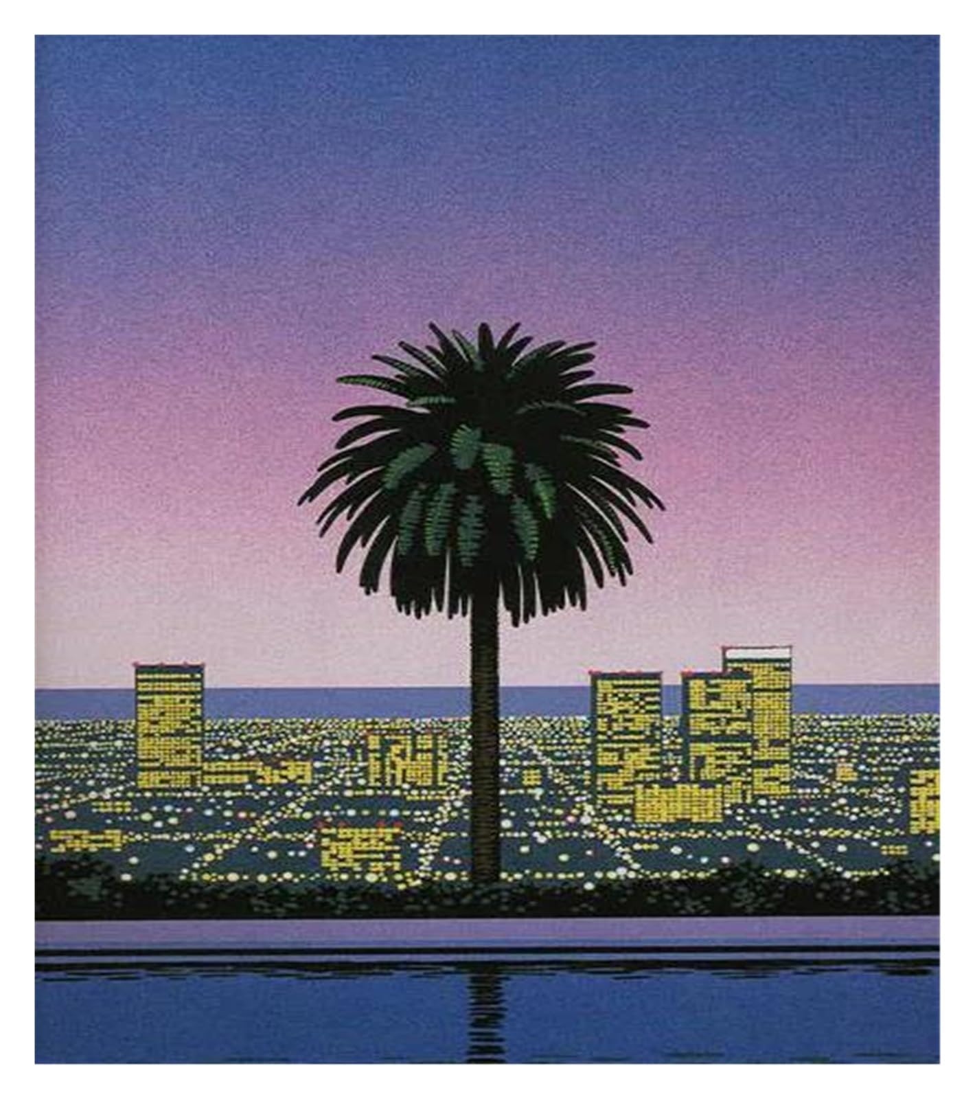 Affiche d'art paysage urbain pour rompre la monotonie de vos murs blancs de salon