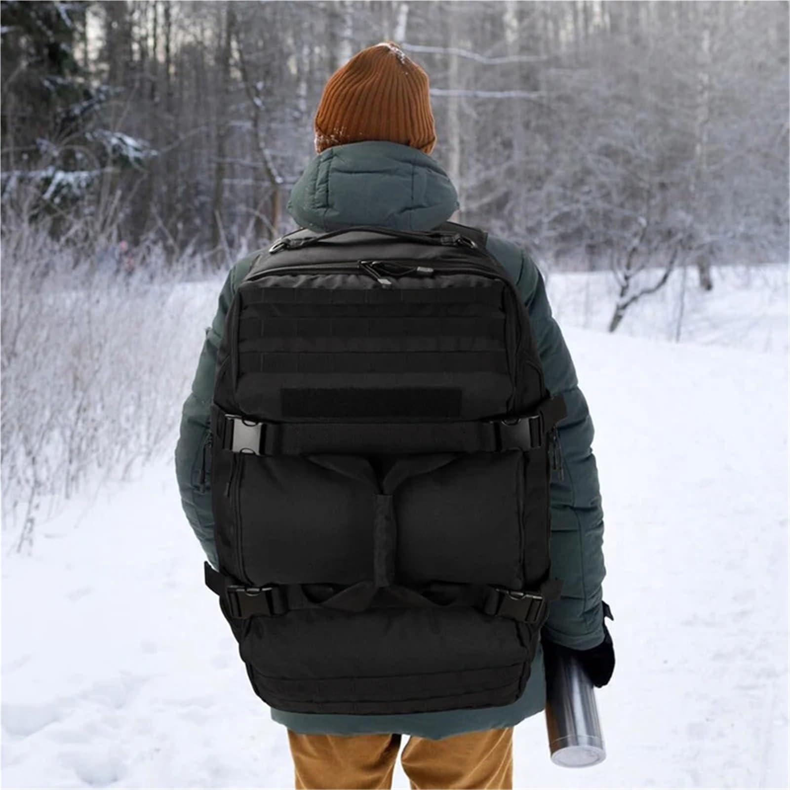 Duffle Bag Fitnesstasche 30 45 80L wasserdichte Reisetaschen Gepäcktaschen mit großem Fassungsvermögen Herren Seesack Reisetasche Wochenendtasche Seesäcke(XL Black)