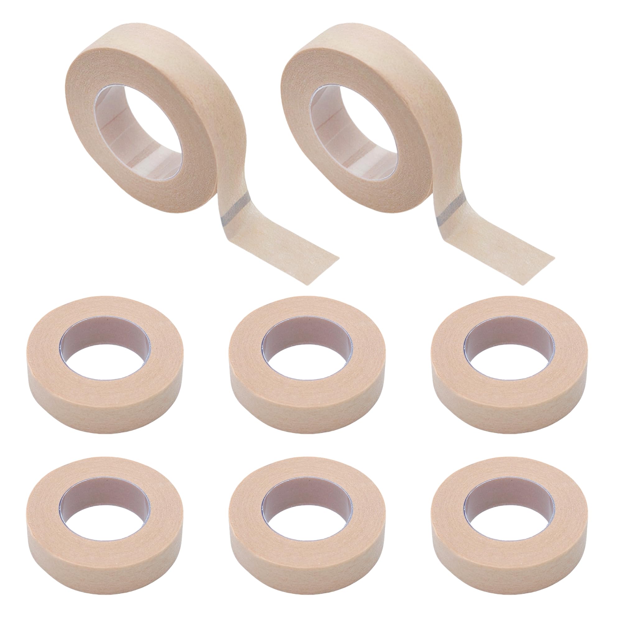 Rose Romee 8 Rolls Nose Tape for Rhinoplasty Shaping, Micropore Tape, Paper Tape Medical, Flexible Surgical Bandages, Self Adhesive First Aid Bandages for Wound Injuries Swelling (0.5 in x 10 Yd)